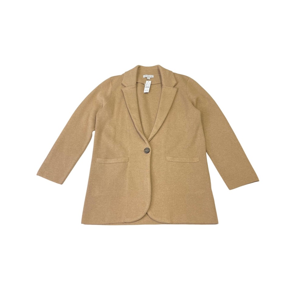 NWT J.Crew Schoolboy Sweater-Blazer Merino Wool Blend XS Camel preppy
